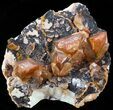 Hematite & Calcite Crystal Cluster - China #50155-3